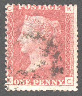 Great Britain Scott 33 Used Plate 187 - KC - Click Image to Close